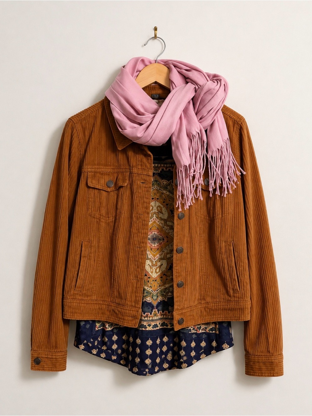 🪷 3 Piece Bundle: Courdory Jacket | Lucky Brand Top | Scarf | Read Description